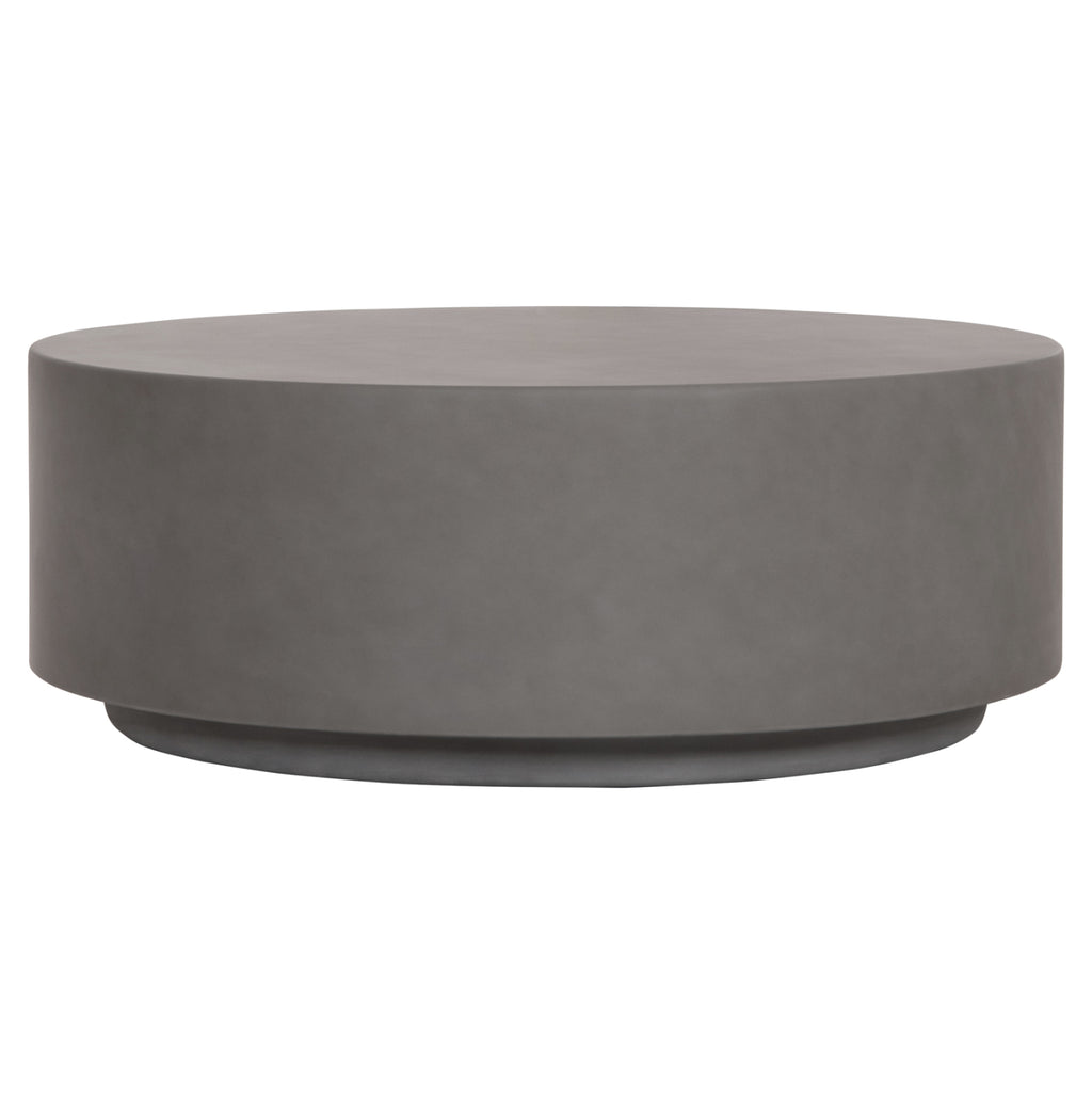 ΤΡΑΠΕΖΙ ΜΕΣΗΣ FIBER CEMENT ΣΤΡΟΓΓΥΛΟ KYOKO HM6579.01 ΓΚΡΙ Φ90x30Υεκ.