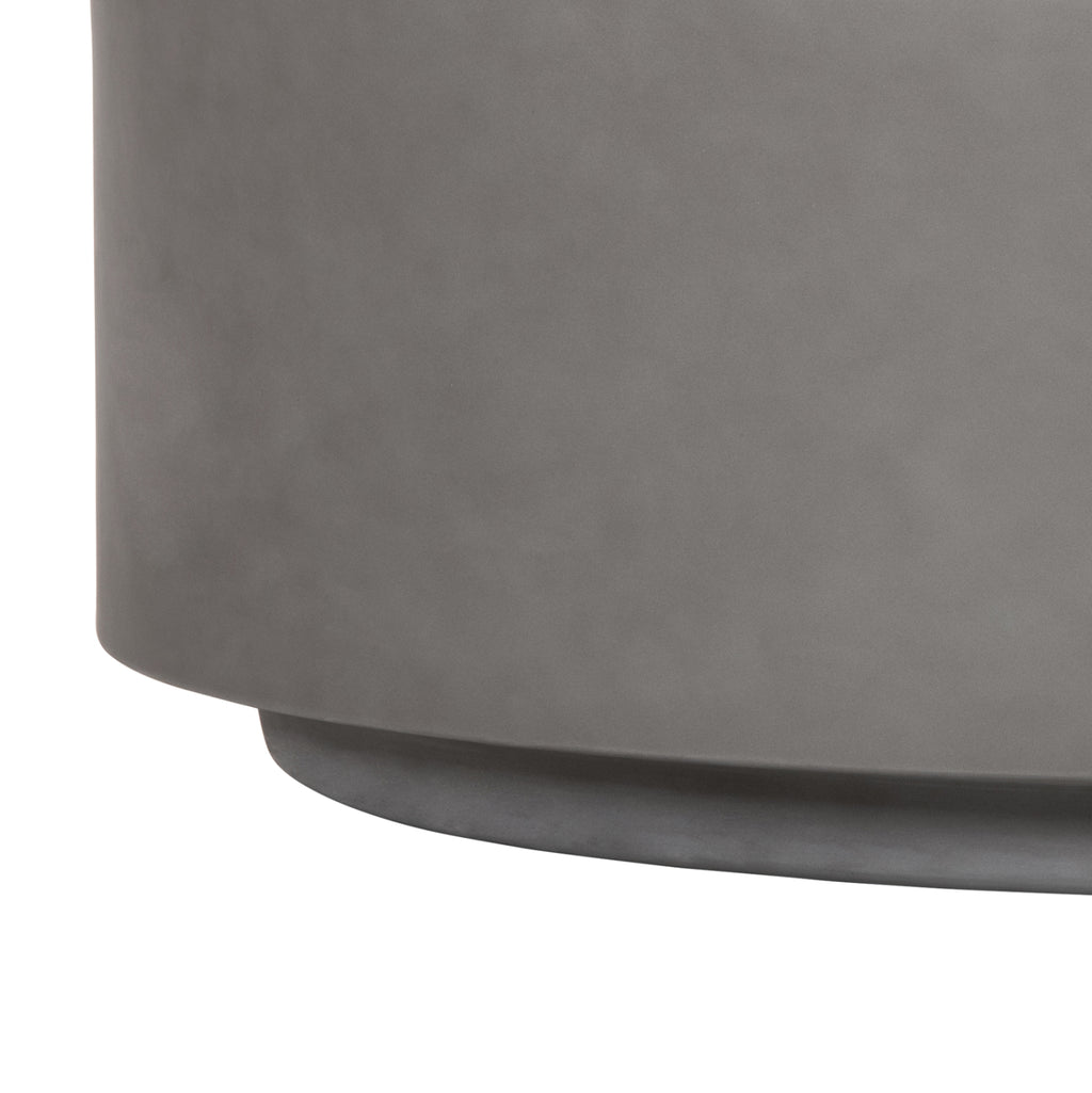 ΤΡΑΠΕΖΙ ΜΕΣΗΣ FIBER CEMENT ΣΤΡΟΓΓΥΛΟ KYOKO HM6579.01 ΓΚΡΙ Φ90x30Υεκ.