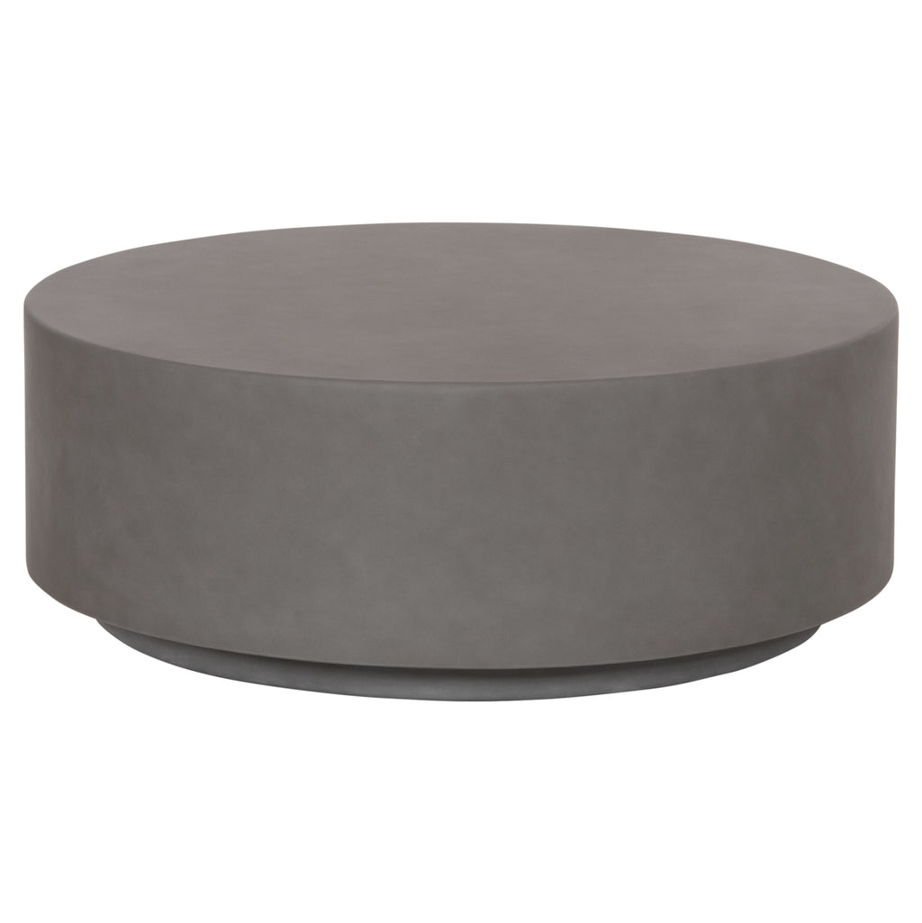 ΤΡΑΠΕΖΙ ΜΕΣΗΣ FIBER CEMENT ΣΤΡΟΓΓΥΛΟ KYOKO HM6579.01 ΓΚΡΙ Φ90x30Υεκ.