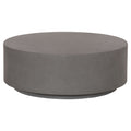 ΤΡΑΠΕΖΙ ΜΕΣΗΣ FIBER CEMENT ΣΤΡΟΓΓΥΛΟ KYOKO HM6579.01 ΓΚΡΙ Φ90x30Υεκ.
