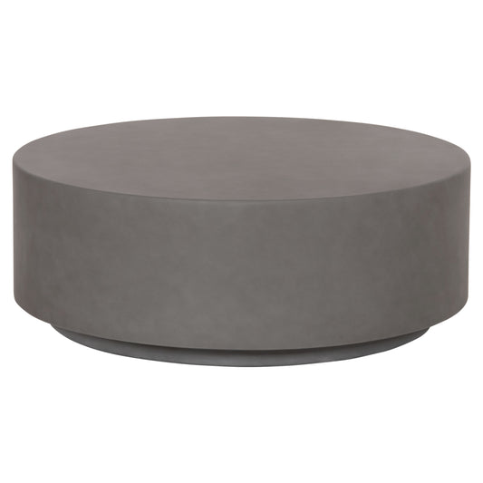 ΤΡΑΠΕΖΙ ΜΕΣΗΣ FIBER CEMENT ΣΤΡΟΓΓΥΛΟ KYOKO HM6579.01 ΓΚΡΙ Φ90x30Υεκ.
