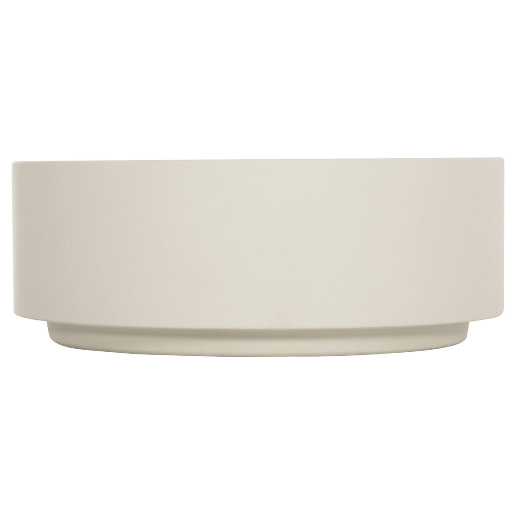 ΤΡΑΠΕΖΙ ΜΕΣΗΣ FIBER CEMENT ΣΤΡΟΓΓΥΛΟ KYOKO HM6579.02 ΜΠΕΖ Φ90x34Υεκ.