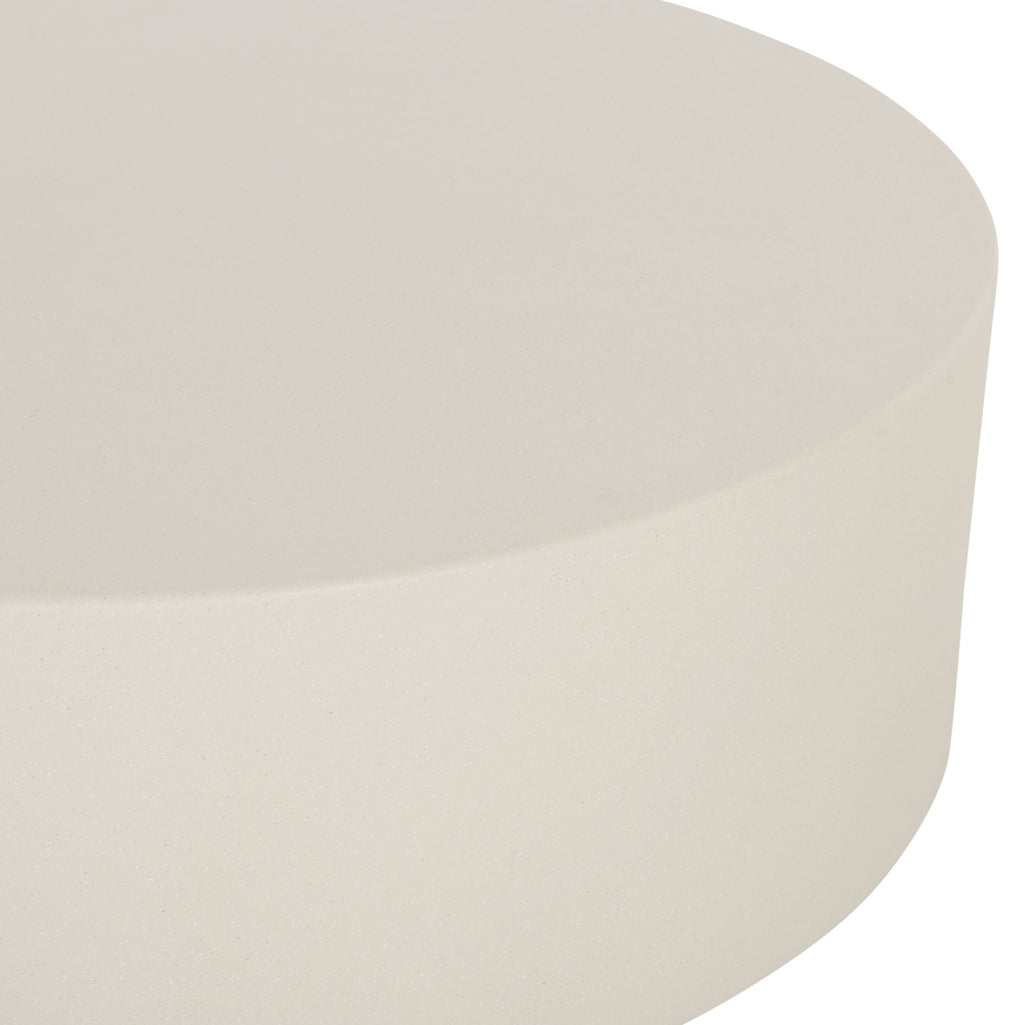 ΤΡΑΠΕΖΙ ΜΕΣΗΣ FIBER CEMENT ΣΤΡΟΓΓΥΛΟ KYOKO HM6579.02 ΜΠΕΖ Φ90x34Υεκ.