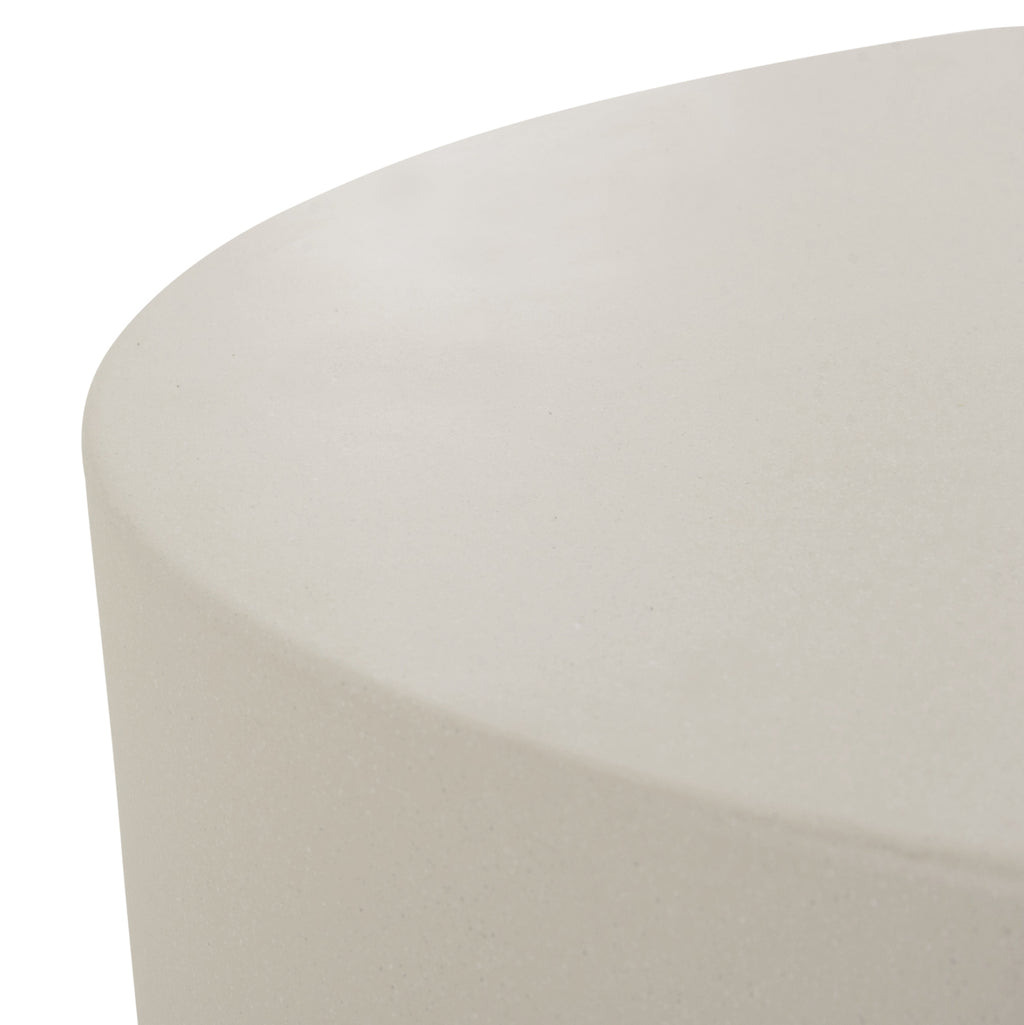 ΤΡΑΠΕΖΙ ΜΕΣΗΣ FIBER CEMENT ΣΤΡΟΓΓΥΛΟ KYOKO HM6579.02 ΜΠΕΖ Φ90x34Υεκ.