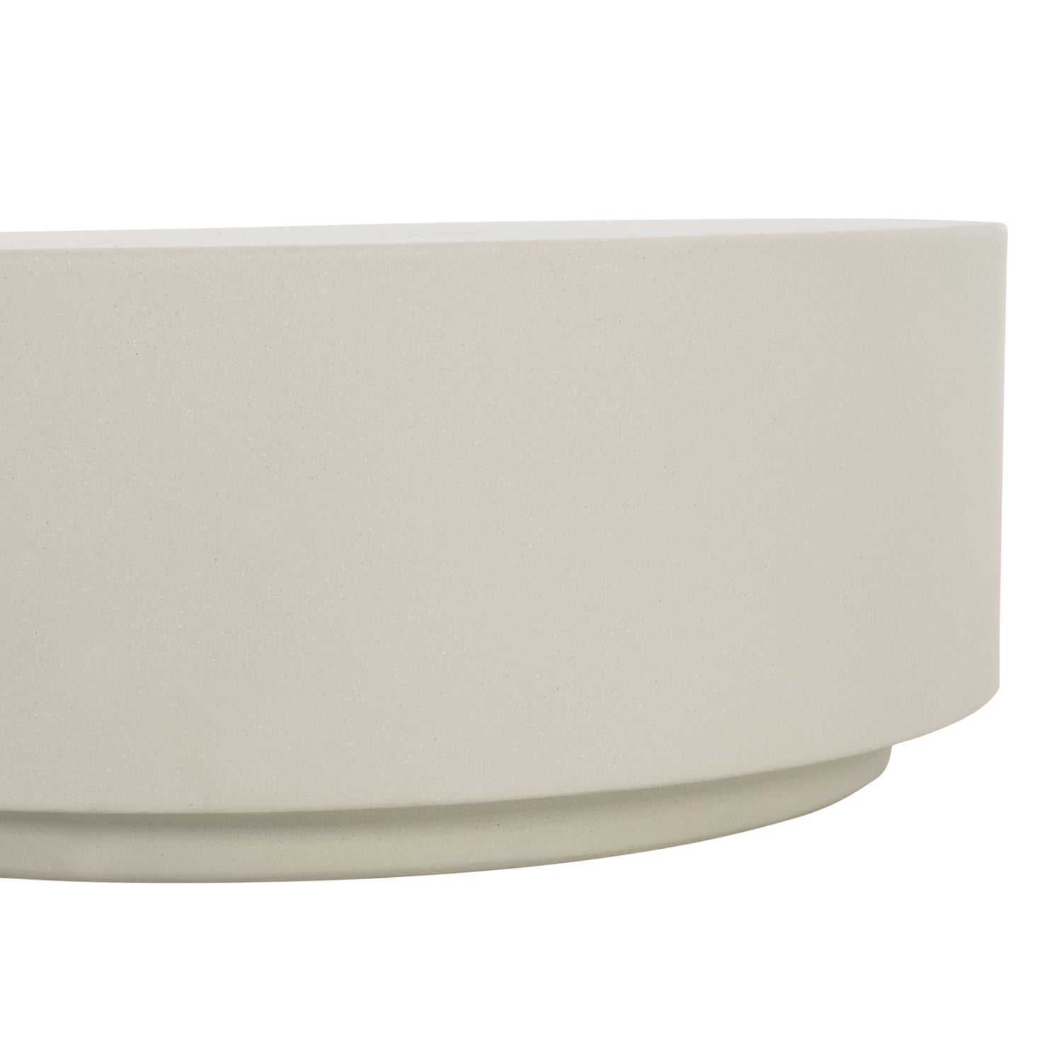 ΤΡΑΠΕΖΙ ΜΕΣΗΣ FIBER CEMENT ΣΤΡΟΓΓΥΛΟ KYOKO HM6579.02 ΜΠΕΖ Φ90x34Υεκ.