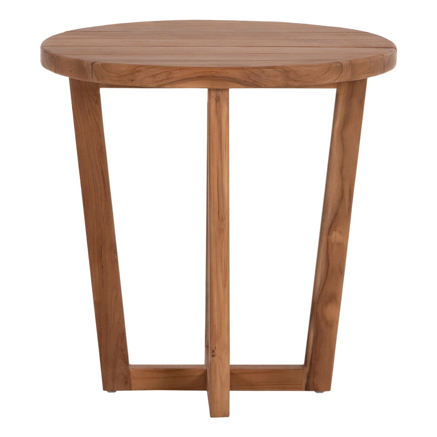 ΤΡΑΠΕΖΙ ΜΕΣΗΣ ΣΤΡΟΓΓΥΛΟ KOLIN HM6650 ΞΥΛΟ TEAK ΦΥΣΙΚΟ Φ65x65Υεκ.