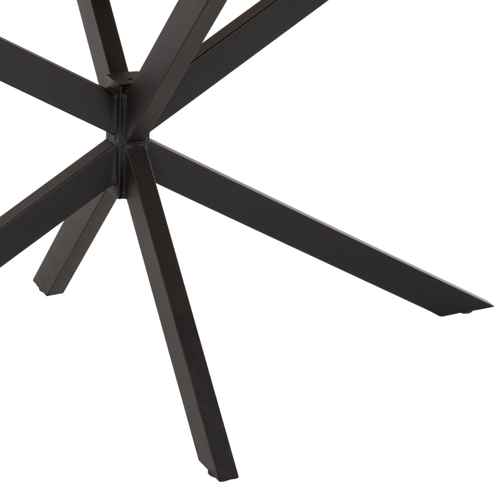 ΤΡΑΠΕΖΙ ΟΒΑΛ RODDEN HM11903.02 ΜΕ WERZALIT BLACK/GOLD MARBLE-ΜΑΥΡΗ ΒΑΣΗ 146x94x75Υεκ