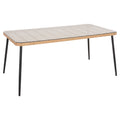 ΤΡΑΠΕΖΙ ΟΡΘΟΓΩΝΙΟ ALLEGRA HM5538.11 ΜΕΤΑΛ.ΜΑΥΡΟ-P.E. RATTAN ΦΥΣΙΚΟ 159,5x89,5x72Υεκ.
