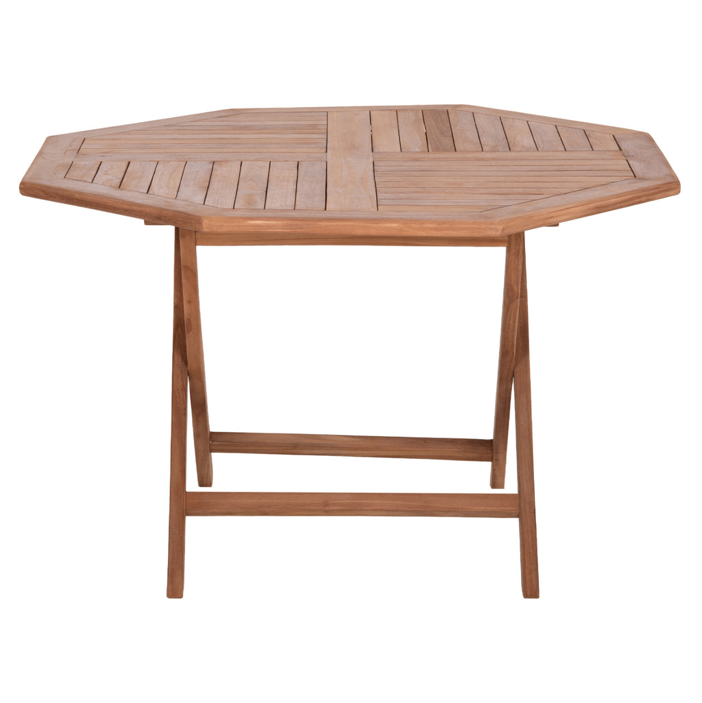 ΤΡΑΠΕΖΙ ΠΟΛΥΓΩΝΟ ΠΤΥΣΣΟΜΕΝΟ KARLIN HM6618 ΞΥΛΟ TEAK ΣΕ ΦΥΣΙΚΟ ΧΡΩΜΑ 120x120x75Yεκ.