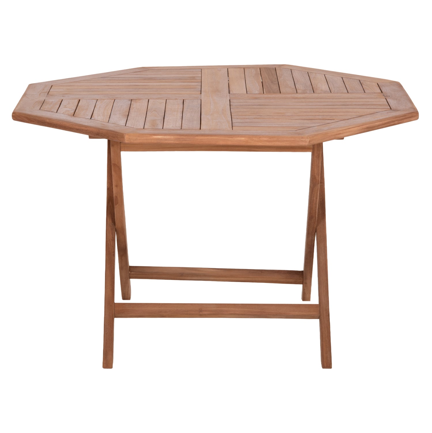 ΤΡΑΠΕΖΙ ΠΟΛΥΓΩΝΟ ΠΤΥΣΣΟΜΕΝΟ KARLIN HM6618 ΞΥΛΟ TEAK ΣΕ ΦΥΣΙΚΟ ΧΡΩΜΑ 120x120x75Yεκ.