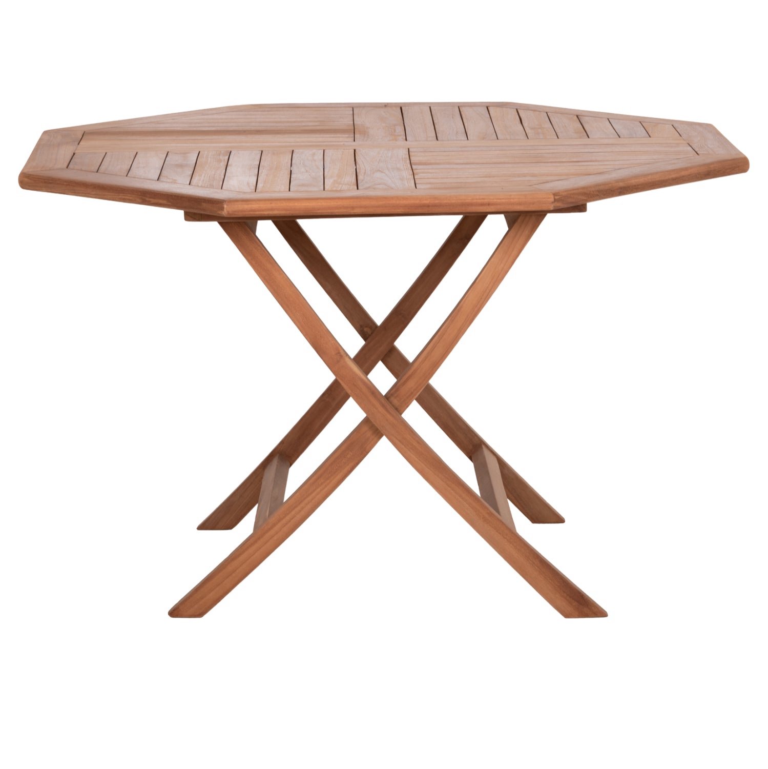 ΤΡΑΠΕΖΙ ΠΟΛΥΓΩΝΟ ΠΤΥΣΣΟΜΕΝΟ KARLIN HM6618 ΞΥΛΟ TEAK ΣΕ ΦΥΣΙΚΟ ΧΡΩΜΑ 120x120x75Yεκ.