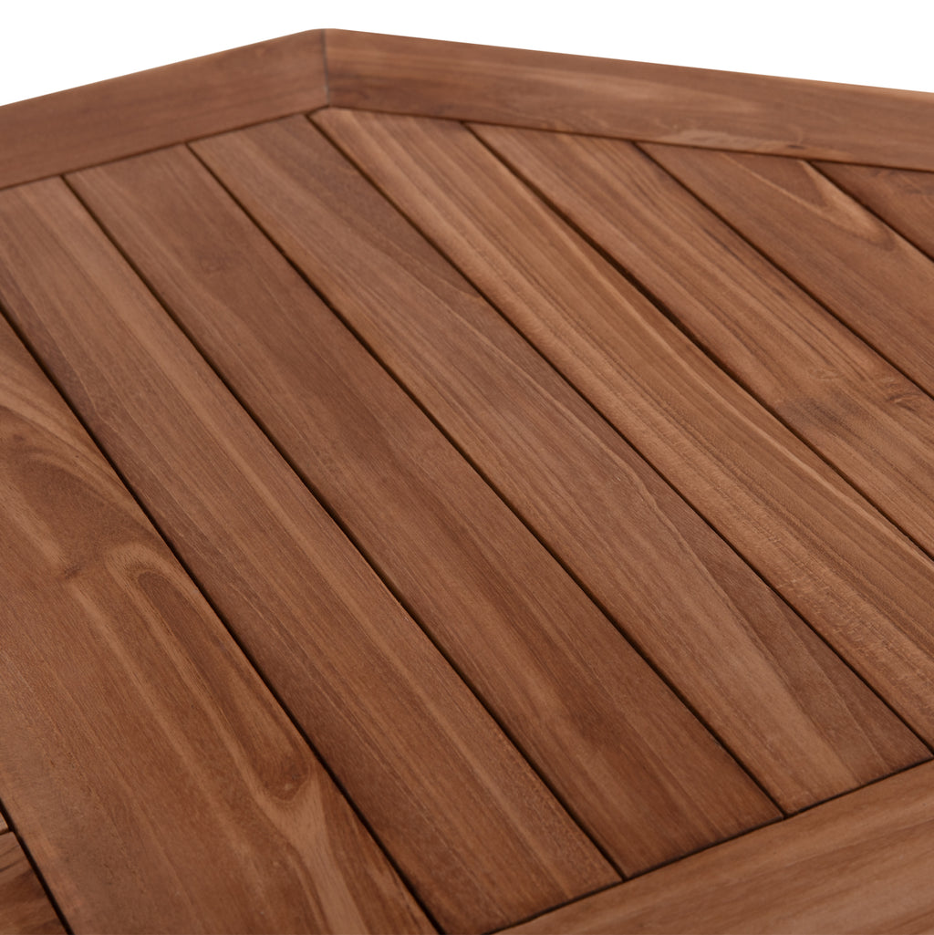 ΤΡΑΠΕΖΙ ΠΟΛΥΓΩΝΟ ΠΤΥΣΣΟΜΕΝΟ KARLIN HM6618 ΞΥΛΟ TEAK ΣΕ ΦΥΣΙΚΟ ΧΡΩΜΑ 120x120x75Yεκ.