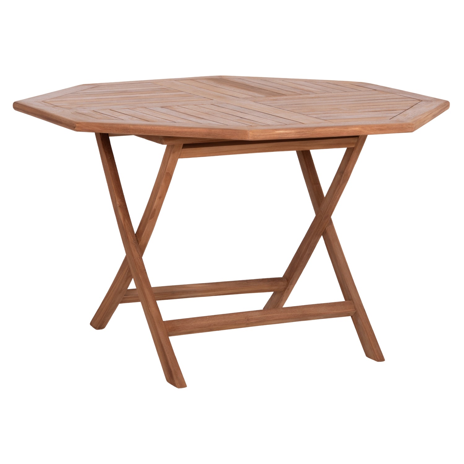 ΤΡΑΠΕΖΙ ΠΟΛΥΓΩΝΟ ΠΤΥΣΣΟΜΕΝΟ KARLIN HM6618 ΞΥΛΟ TEAK ΣΕ ΦΥΣΙΚΟ ΧΡΩΜΑ 120x120x75Yεκ.