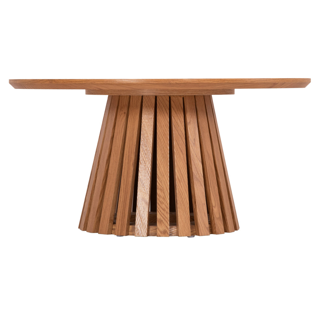 ΤΡΑΠΕΖΙ ΣΑΛΟΝΙΟΥ TALBERT HM18024 MDF ΣΕ ΑΝΟΙΧΤΟ ΦΥΣΙΚΟ ΞΥΛΟΥ Φ80x40,5Υεκ.