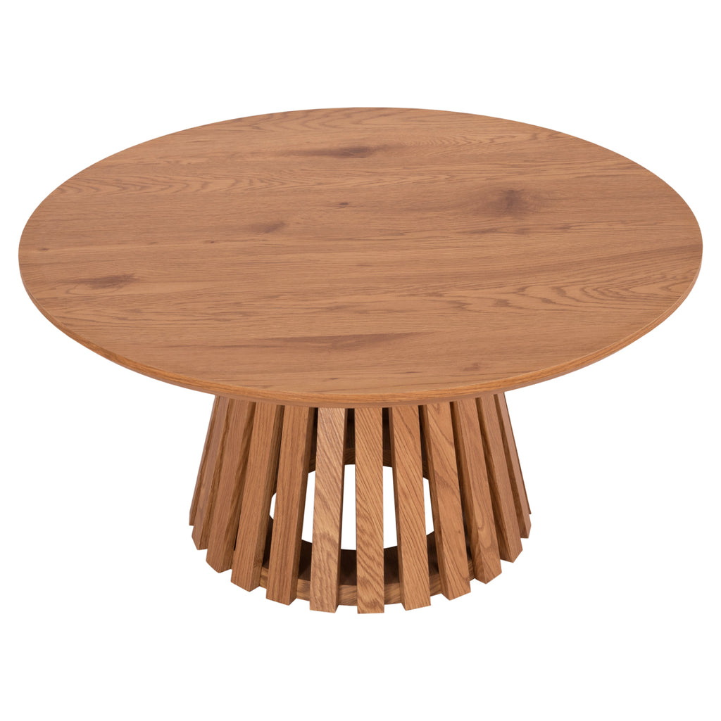 ΤΡΑΠΕΖΙ ΣΑΛΟΝΙΟΥ TALBERT HM18024 MDF ΣΕ ΑΝΟΙΧΤΟ ΦΥΣΙΚΟ ΞΥΛΟΥ Φ80x40,5Υεκ.