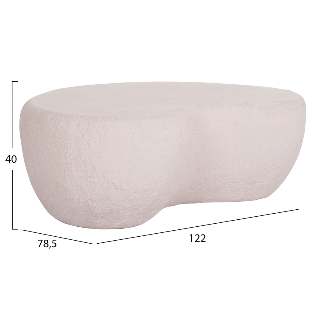 ΤΡΑΠΕΖΙ ΣΑΛΟΝΙΟΥ GERSON HM18151.02L FIBER CEMENT ΣΕ ΛΕΥΚΟ--122x78,5x40Υεκ.