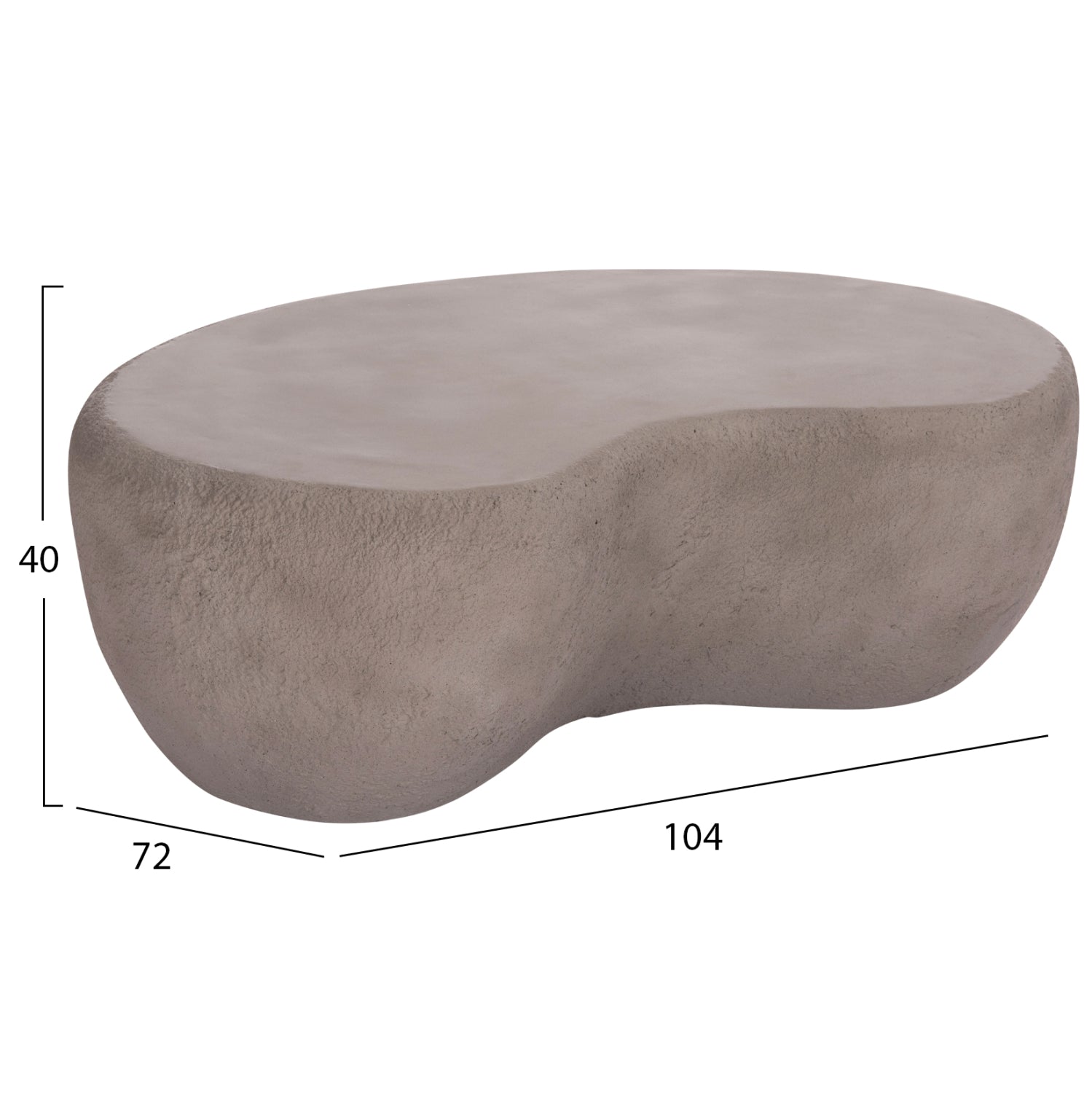 ΤΡΑΠΕΖΙ ΣΑΛΟΝΙΟΥ GERSON HM18151.03S FIBER CEMENT ΣΕ ΓΚΡΙ--104x72x40Υεκ.