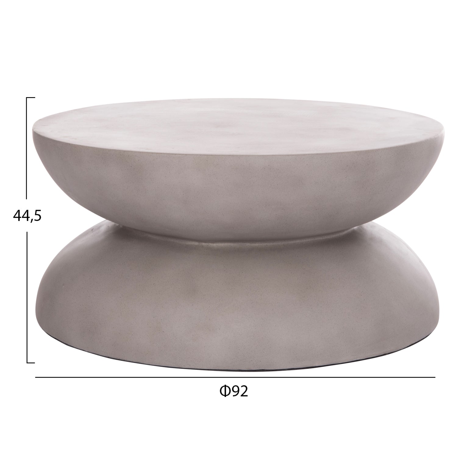 ΤΡΑΠΕΖΙ ΣΑΛΟΝΙΟΥ ANNA HM18158.03 FIBER CEMENT ΣΕ ΓΚΡΙ--Φ92x44.5Υεκ