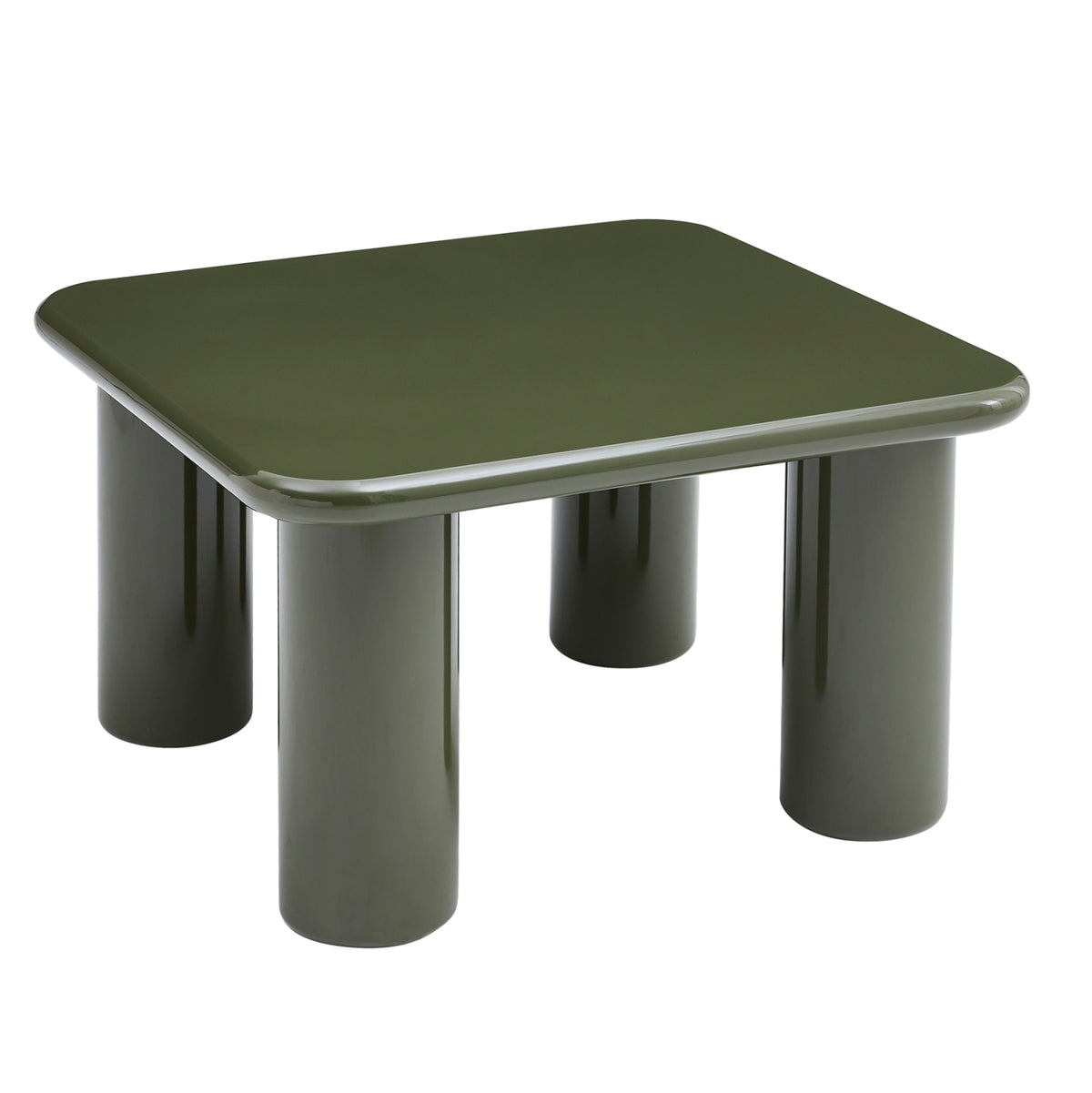 ΤΡΑΠΕΖΙ ΣΑΛΟΝΙΟΥ SOLNA HM18453.07 MDF ΣΕ GLOSSY ΠΡΑΣΙΝΟ 80x80x45Υεκ