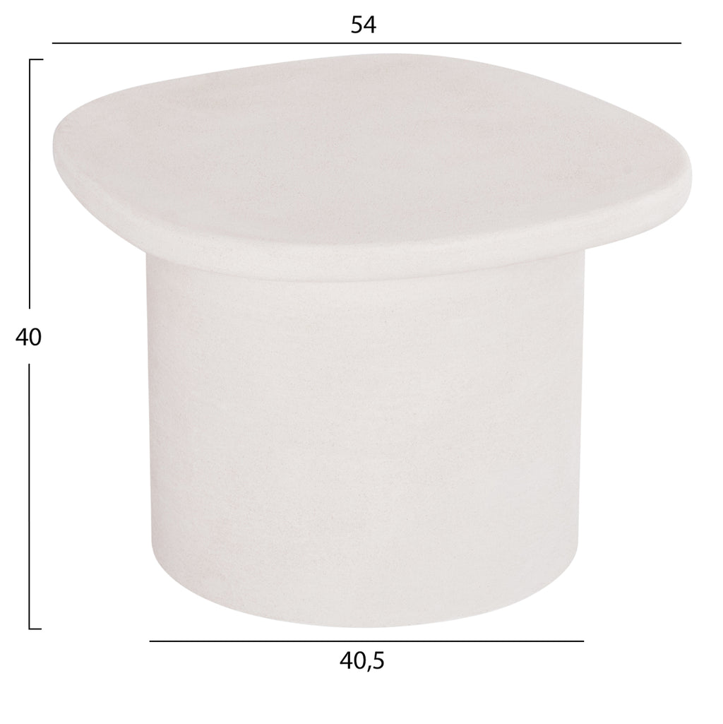 ΤΡΑΠΕΖΙ ΣΑΛΟΝΙΟΥ ΟΒΑΛ ΣΕΙΡΑ SANTORINI HM18054 MDF ΣΕ ΥΠΟΛΕΥΚΟ ΧΡΩΜΑ 54x54,5x40Υεκ