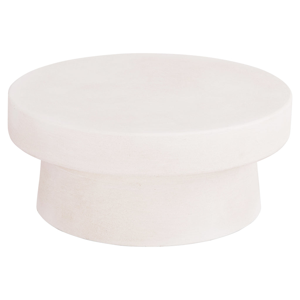 ΤΡΑΠΕΖΙ ΣΑΛΟΝΙΟΥ ΣΤΡΟΓΓΥΛΟ ΣΕΙΡΑ SANTORINI HM18050 MDF ΣΕ ΥΠΟΛΕΥΚΟ ΧΡΩΜΑ Φ80x35Υεκ.