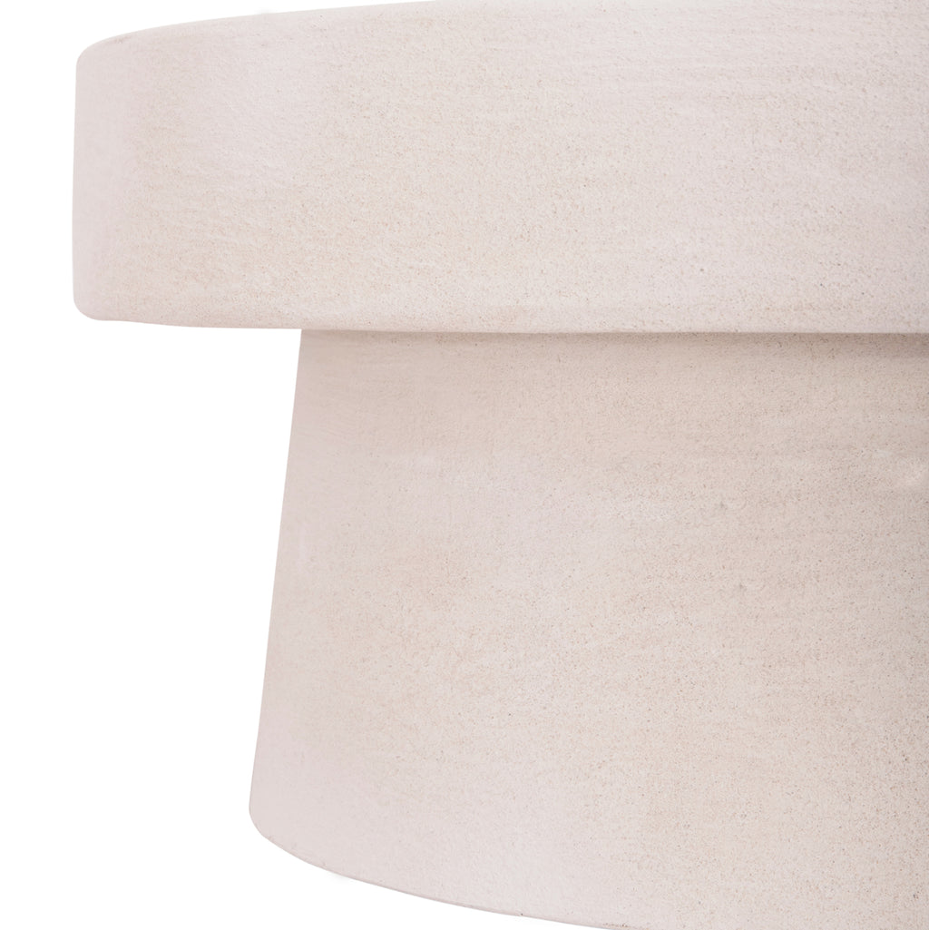 ΤΡΑΠΕΖΙ ΣΑΛΟΝΙΟΥ ΣΤΡΟΓΓΥΛΟ ΣΕΙΡΑ SANTORINI HM18050 MDF ΣΕ ΥΠΟΛΕΥΚΟ ΧΡΩΜΑ Φ80x35Υεκ.
