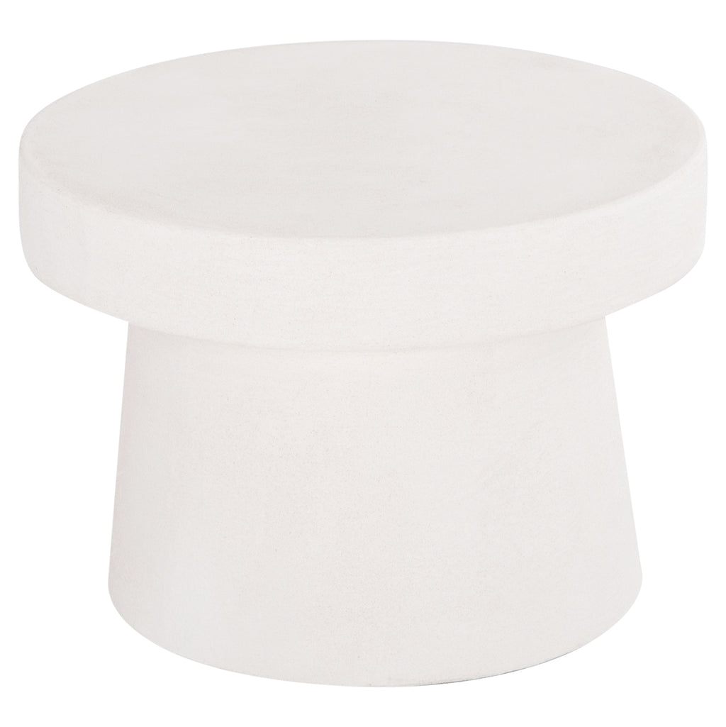 ΤΡΑΠΕΖΙ ΣΑΛΟΝΙΟΥ ΣΤΡΟΓΓΥΛΟ ΣΕΙΡΑ SANTORINI HM18051 MDF ΣΕ ΥΠΟΛΕΥΚΟ ΧΡΩΜΑ Φ60x42,5Υεκ.