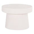ΤΡΑΠΕΖΙ ΣΑΛΟΝΙΟΥ ΣΤΡΟΓΓΥΛΟ ΣΕΙΡΑ SANTORINI HM18051 MDF ΣΕ ΥΠΟΛΕΥΚΟ ΧΡΩΜΑ Φ60x42,5Υεκ.