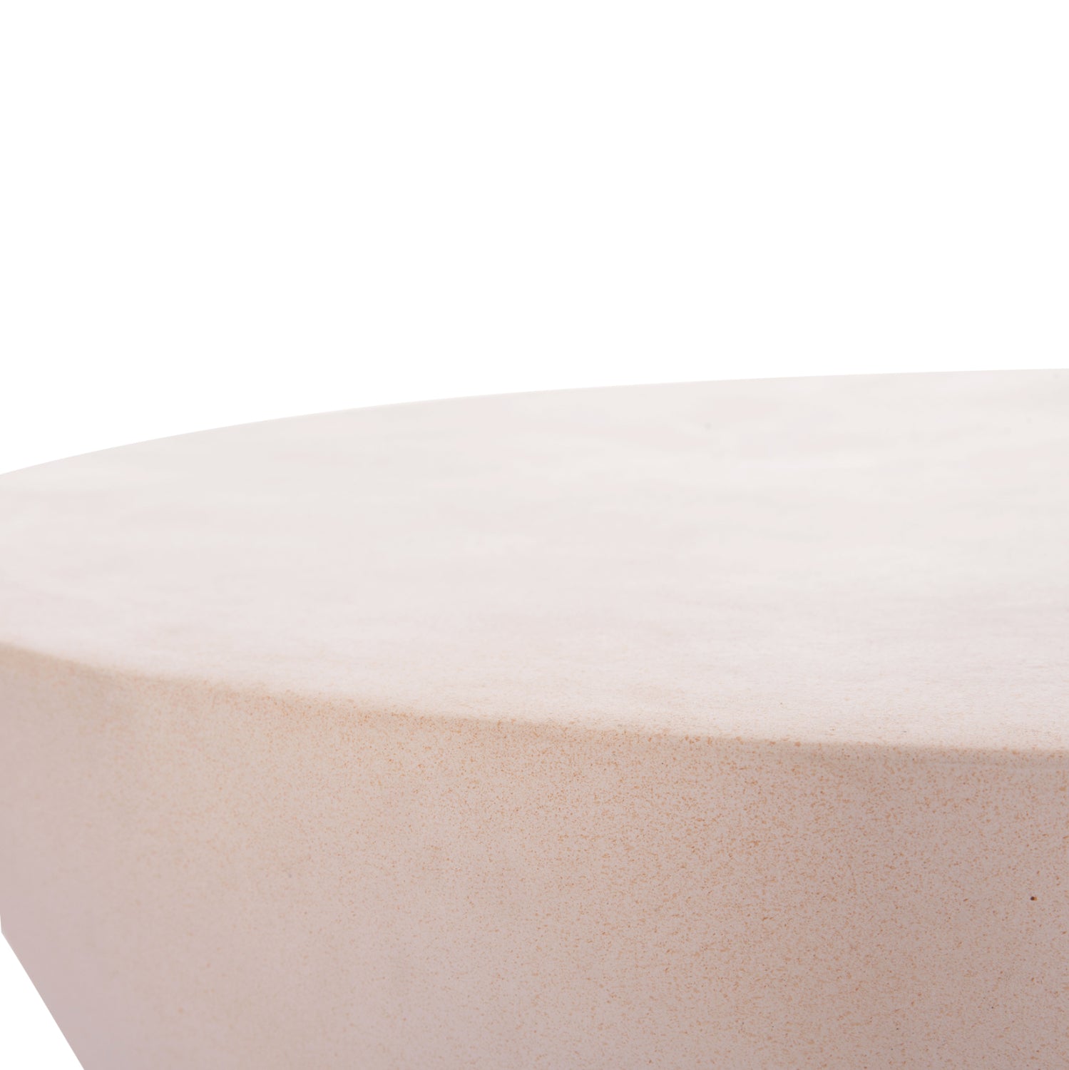 ΤΡΑΠΕΖΙ ΣΑΛΟΝΙΟΥ ΣΤΡΟΓΓΥΛΟ ALLAN HM18162.02 FIBER CEMENT ΣΕ ΛΕΥΚΟ--Φ92x49Υεκ.
