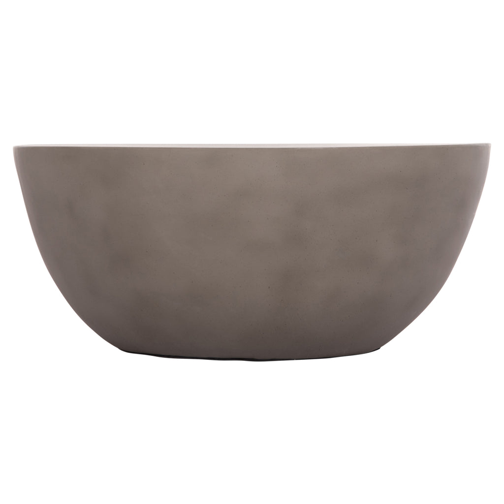 ΤΡΑΠΕΖΙ ΣΑΛΟΝΙΟΥ ΣΤΡΟΓΓΥΛΟ ALLAN HM18162.03 FIBER CEMENT ΣΕ ΓΚΡΙ--Φ92x49Υεκ.