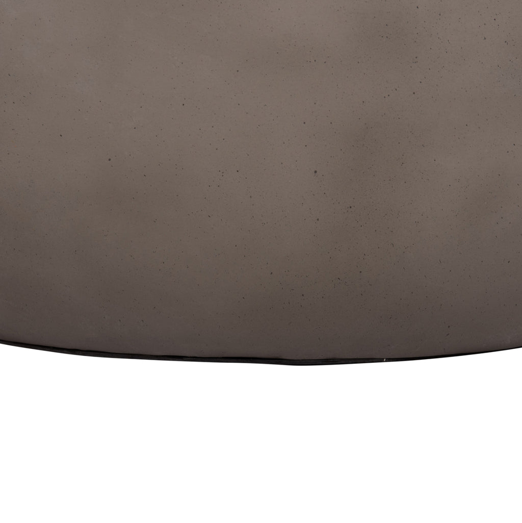 ΤΡΑΠΕΖΙ ΣΑΛΟΝΙΟΥ ΣΤΡΟΓΓΥΛΟ ALLAN HM18162.03 FIBER CEMENT ΣΕ ΓΚΡΙ--Φ92x49Υεκ.