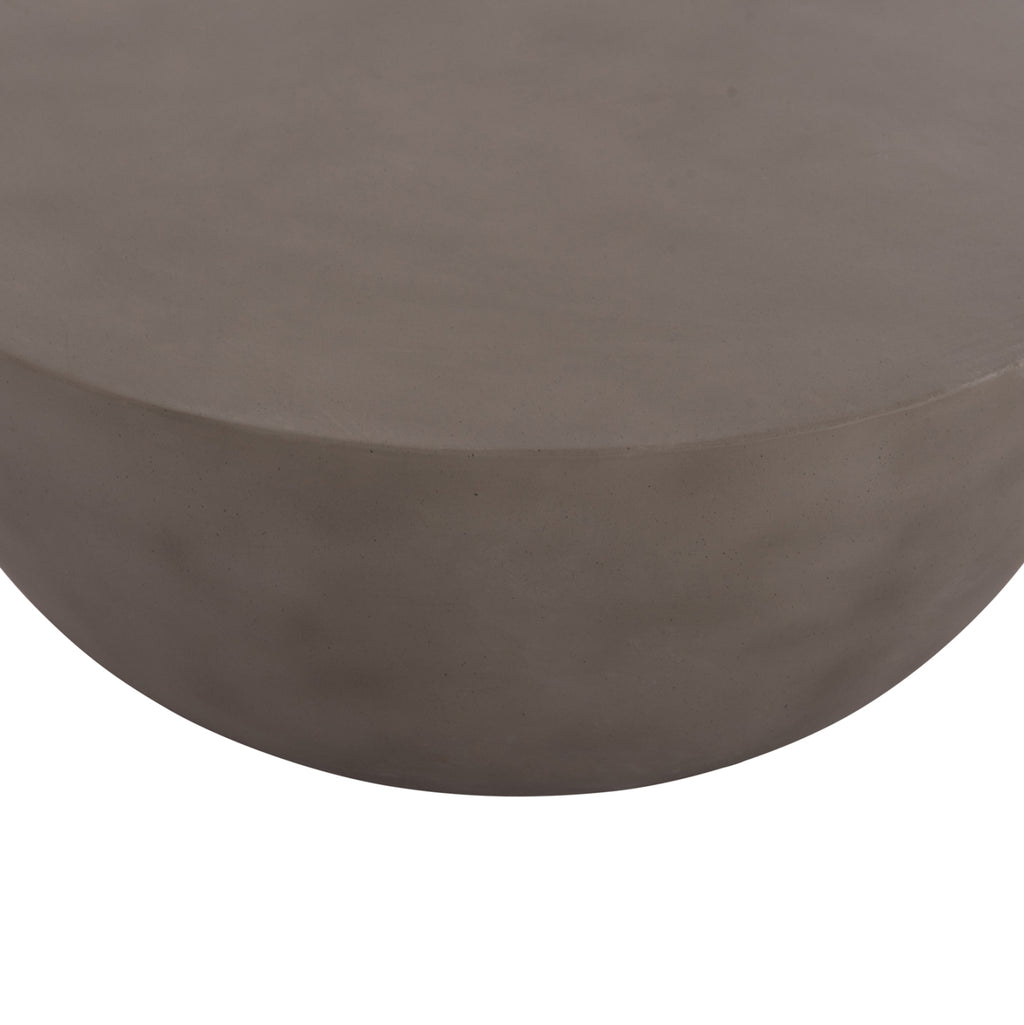 ΤΡΑΠΕΖΙ ΣΑΛΟΝΙΟΥ ΣΤΡΟΓΓΥΛΟ ALLAN HM18162.03 FIBER CEMENT ΣΕ ΓΚΡΙ--Φ92x49Υεκ.