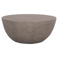ΤΡΑΠΕΖΙ ΣΑΛΟΝΙΟΥ ΣΤΡΟΓΓΥΛΟ ALLAN HM18162.03 FIBER CEMENT ΣΕ ΓΚΡΙ--Φ92x49Υεκ.