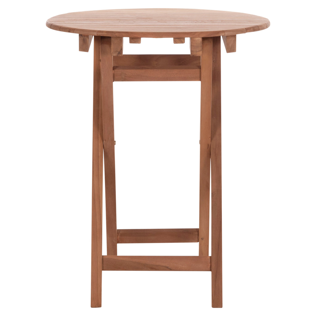 ΤΡΑΠΕΖΙ ΣΚΗΝΟΘΕΤΗ ΣΤΡΟΓΓΥΛΟ HEIDEL HM18120 ΞΥΛΟ TEAK--ΦΥΣΙΚΟ Φ60x75Υεκ.