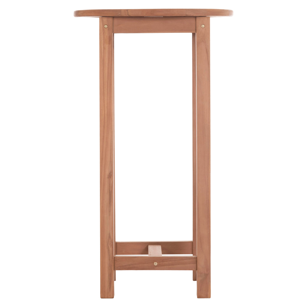 ΤΡΑΠΕΖΙ/ΣΤΑΝΤ ΜΠΑΡ ΣΤΡΟΓΓΥΛΟ PRESSCOT HM18114 ΞΥΛΟ TEAK--ΦΥΣΙΚΟ Φ60x105Υεκ.