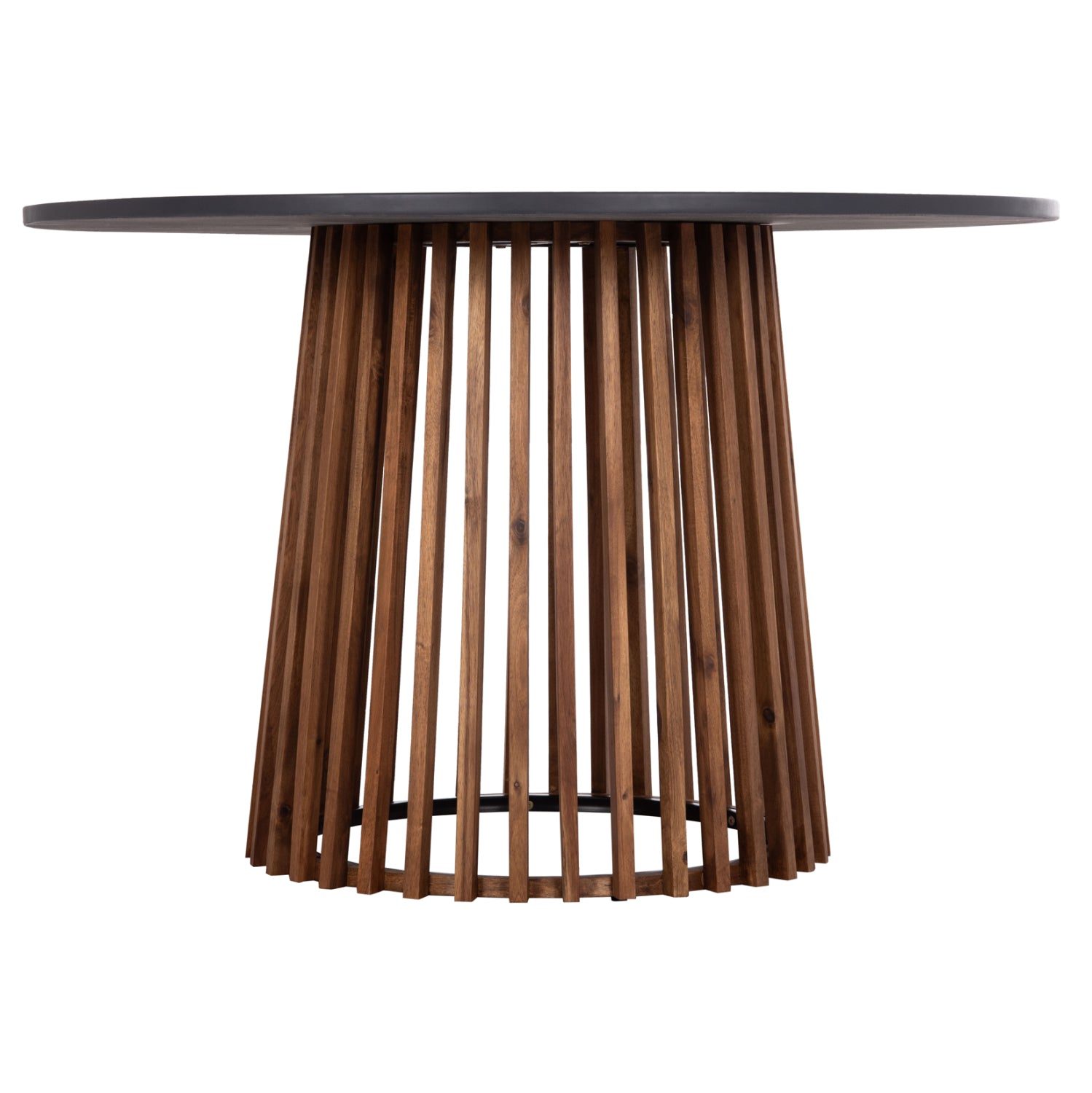 ΤΡΑΠΕΖΙ ΣΤΡΟΓΓΥΛΟ ΕΞ.ΧΩΡΟΥ CRISTOBAL HM6235 ΞΥΛΟ ΑΚΑΚΙΑΣ-CEMENT TOP Φ120x77Υεκ