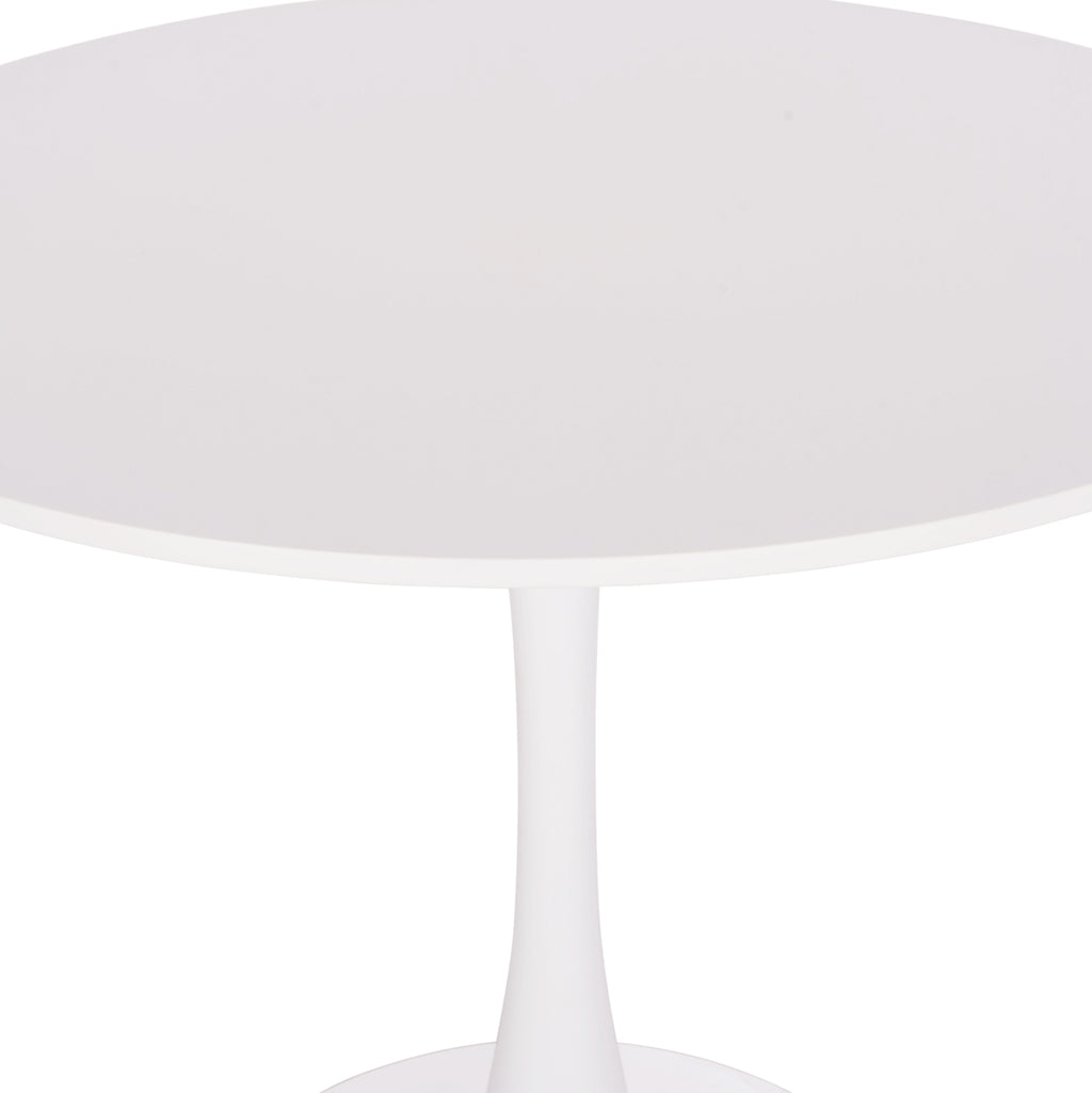 ΤΡΑΠΕΖΙ ΣΤΡΟΓΓΥΛΟ BROLIN HM18141.01 MDF TOP-ΒΑΣΗ ΜΕΤΑΛΛΙΚΗ--ΛΕΥΚΟ Φ90x73Υεκ