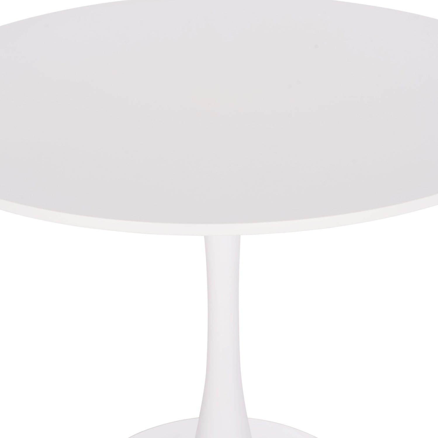 ΤΡΑΠΕΖΙ ΣΤΡΟΓΓΥΛΟ BROLIN HM18141.01 MDF TOP-ΒΑΣΗ ΜΕΤΑΛΛΙΚΗ--ΛΕΥΚΟ Φ90x73Υεκ