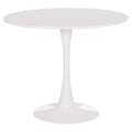 ΤΡΑΠΕΖΙ ΣΤΡΟΓΓΥΛΟ BROLIN HM18141.01 MDF TOP-ΒΑΣΗ ΜΕΤΑΛΛΙΚΗ--ΛΕΥΚΟ Φ90x73Υεκ
