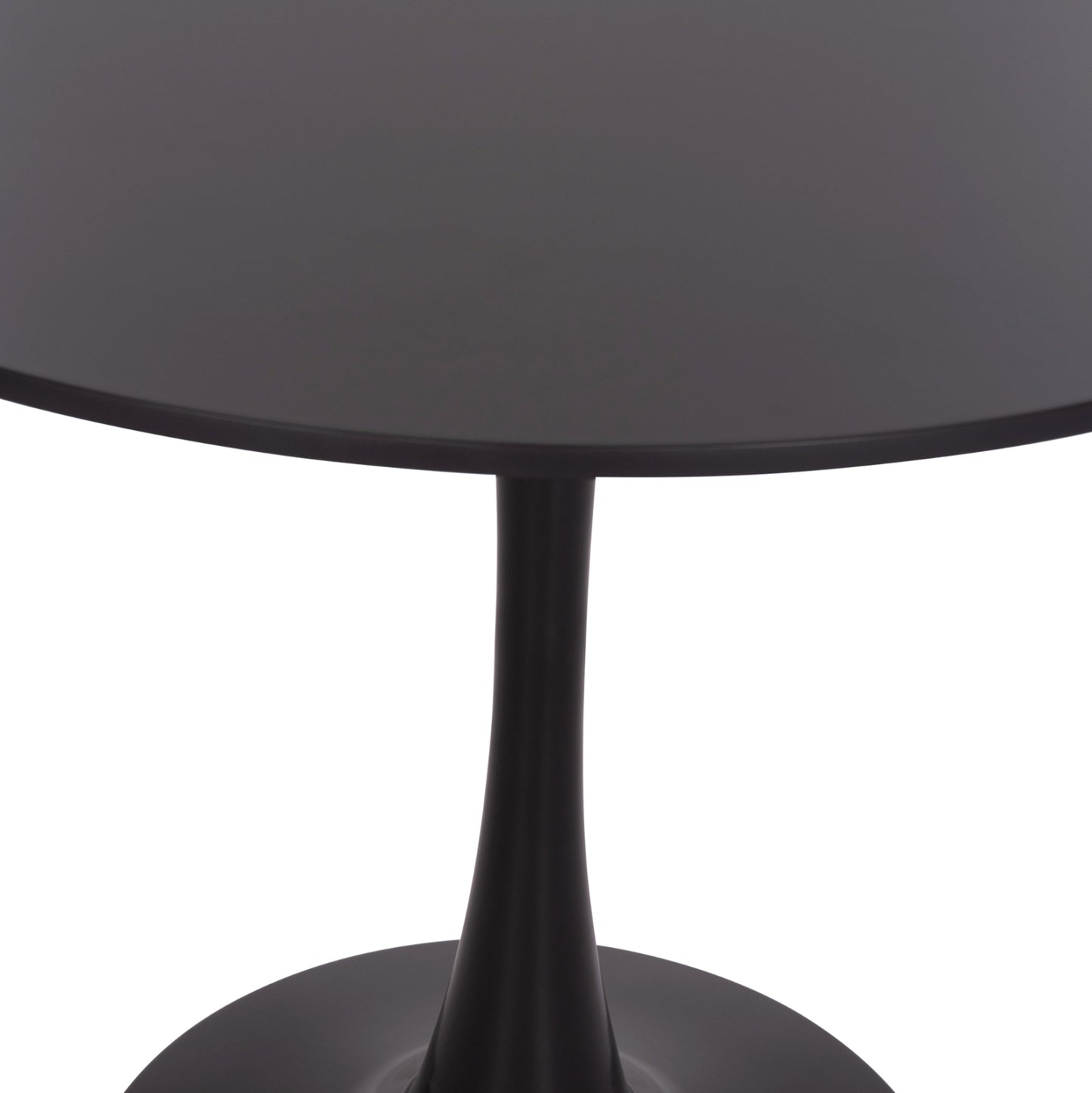 ΤΡΑΠΕΖΙ ΣΤΡΟΓΓΥΛΟ BROLIN HM18141.02 MDF TOP-ΒΑΣΗ ΜΕΤΑΛΛΙΚΗ--ΜΑΥΡΟ Φ90x73Υεκ