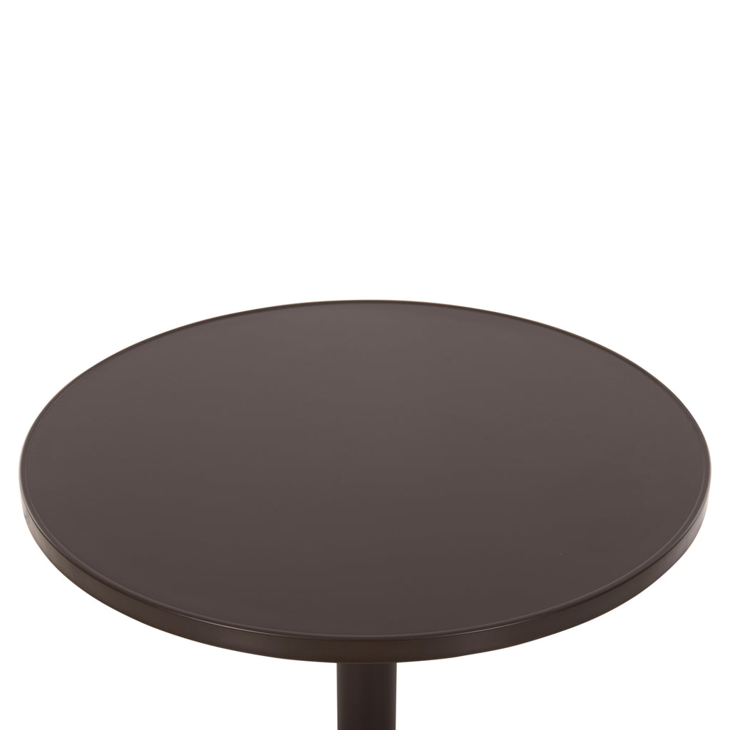ΤΡΑΠΕΖΙ ΣΤΡΟΓΓΥΛΟ GOSS HM5974.02 ΑΛΟΥΜΙΝΙΟ ΚΑΦΕ Φ60x70Υεκ.