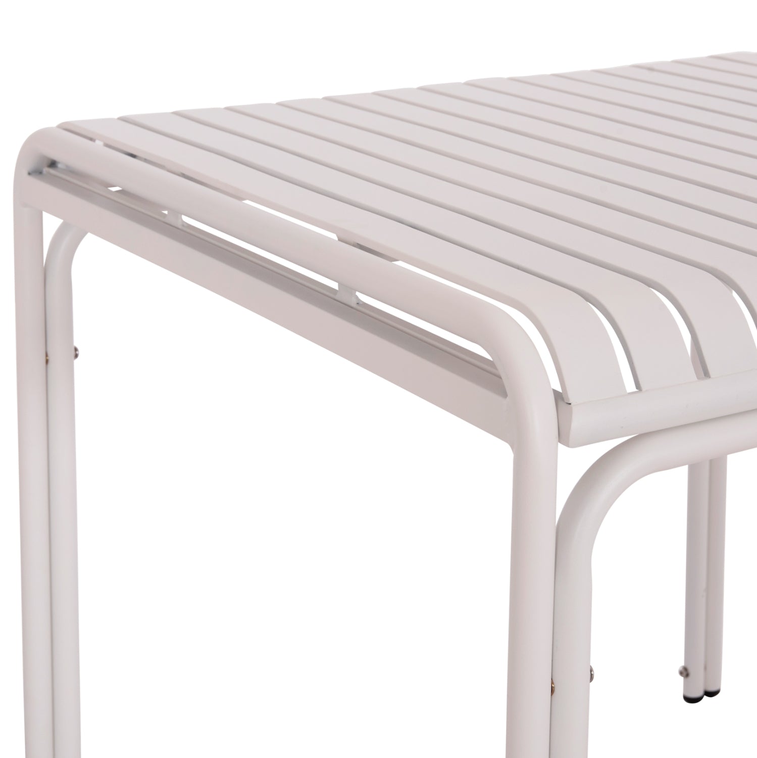 ΤΡΑΠΕΖΙ ΤΕΤΡΑΓΩΝΟ ΑΛΟΥΜΙΝΙΟΥ RACHEL HM6338.02 ΛΕΥΚΟ 80x80x75Υεκ.