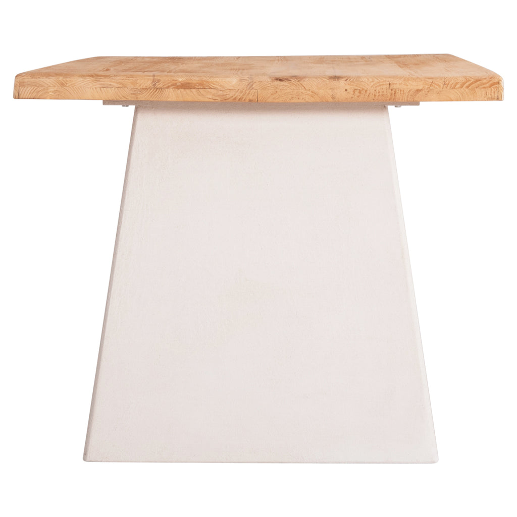 ΤΡΑΠΕΖΙ ΣΕΙΡΑ SANTORINI HM18042 ΤΟΠ ΞΥΛΟ ΕΛΑΤΟΥ-ΠΟΔΙΑ MDF ΥΠΟΛΕΥΚΑ 179x90x75Υεκ.