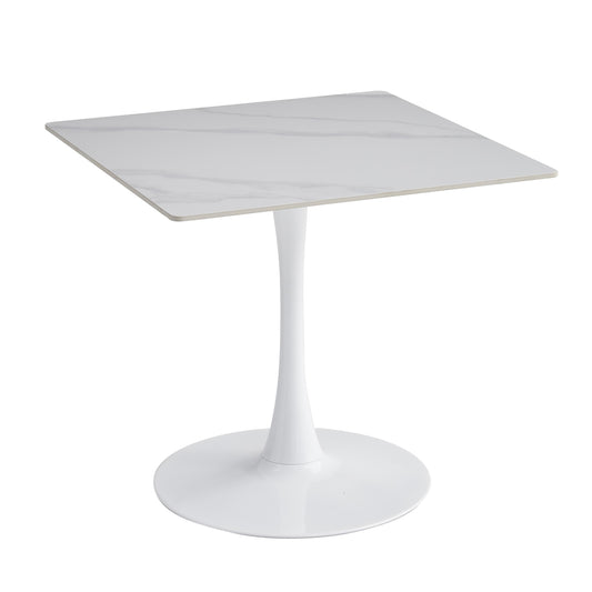 ΤΡΑΠΕΖΙ ΤΡΑΠΕΖΑΡΙΑΣ TETRAN HM18315.01 ΒΑΣΗ ΛΕΥΚΗ--SINTERED STONE SNOW WHITE 80x80x73Υεκ