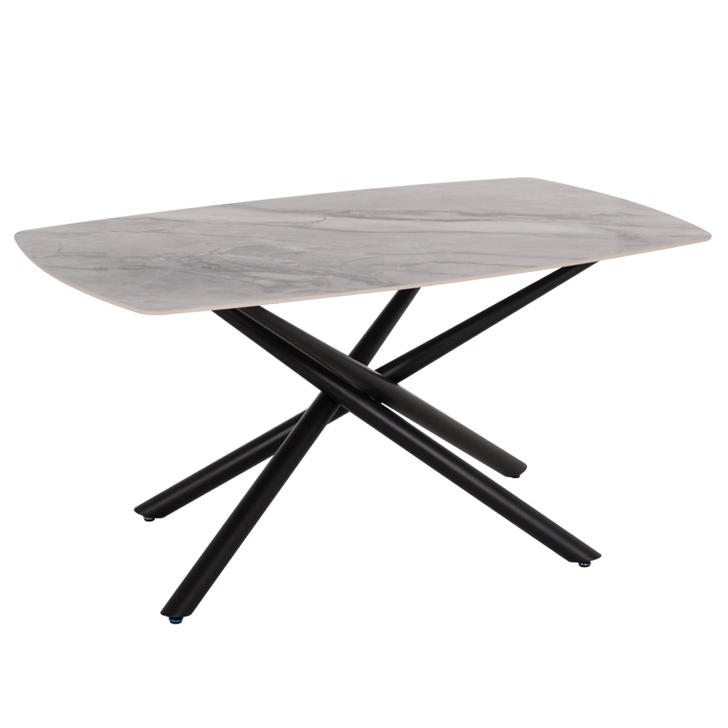ΤΡΑΠΕΖΙ ΤΡΑΠΕΖΑΡΙΑΣ ISKA HM18420 ΚΕΡΑΜΙΚΟ TOP ΣΕ ΛΕΥΚΟ/ΚΑΦΕ ΜΑΡΜΑΡΟ 160x90x79Υεκ