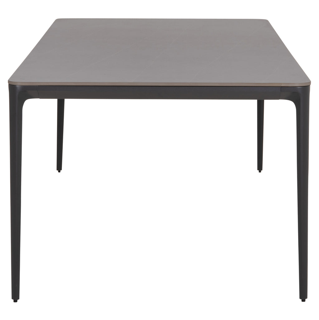 ΤΡΑΠΕΖΙ ΤΡΑΠΕΖΑΡΙΑΣ STAD HM6557.01 ΓΚΡΙ ΑΛΟΥΜΙΝΙΟ & SINTERED STONE TOP 180x90x74Υεκ