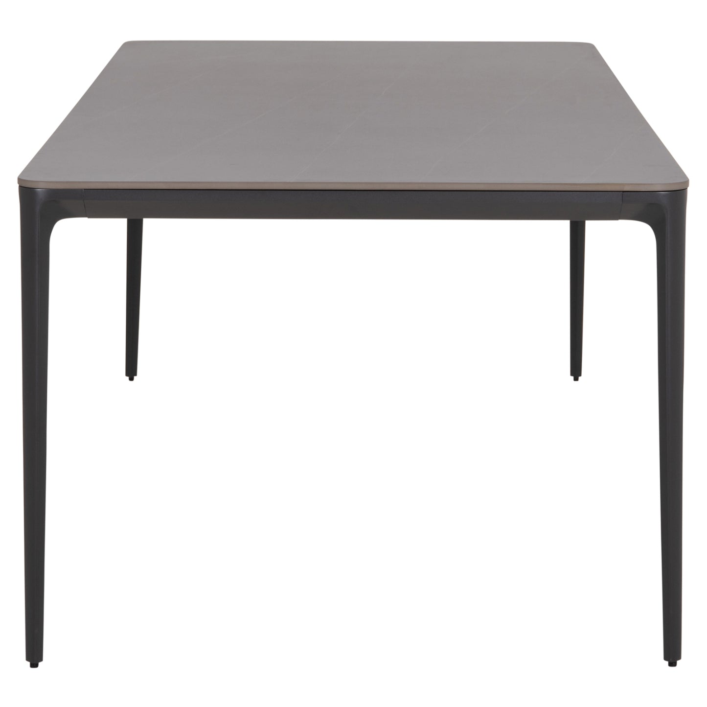 ΤΡΑΠΕΖΙ ΤΡΑΠΕΖΑΡΙΑΣ STAD HM6557.01 ΓΚΡΙ ΑΛΟΥΜΙΝΙΟ & SINTERED STONE TOP 180x90x74Υεκ