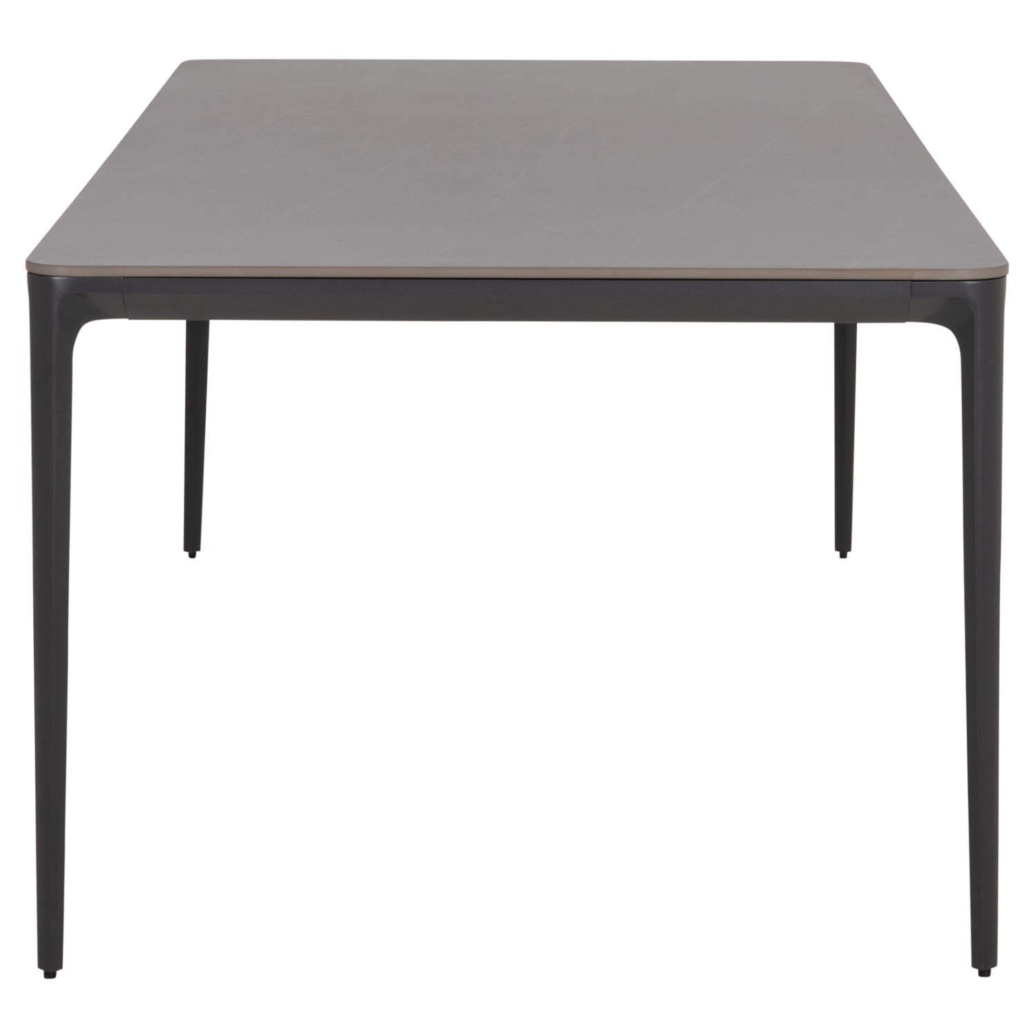 ΤΡΑΠΕΖΙ ΤΡΑΠΕΖΑΡΙΑΣ STAD HM6557.01 ΓΚΡΙ ΑΛΟΥΜΙΝΙΟ & SINTERED STONE TOP 180x90x74Υεκ