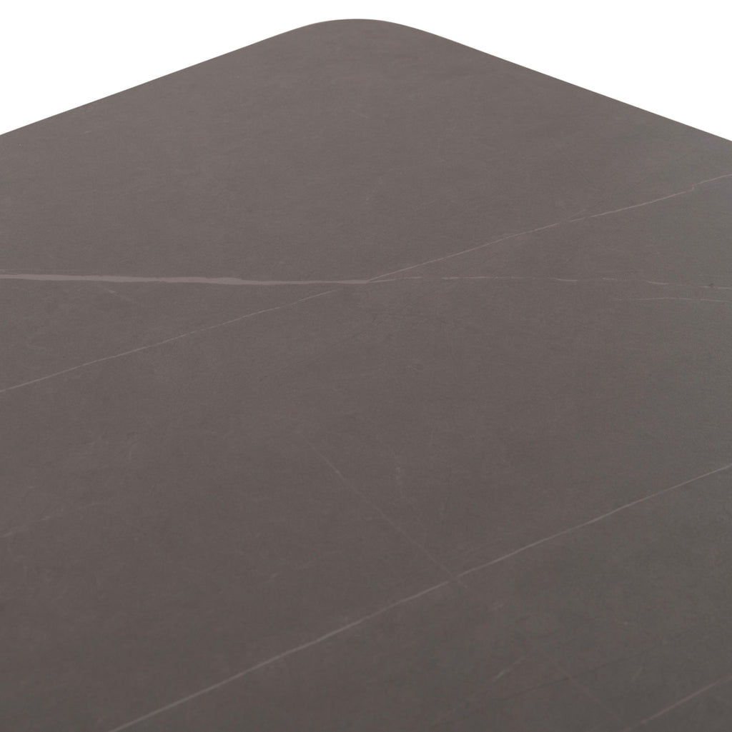 ΤΡΑΠΕΖΙ ΤΡΑΠΕΖΑΡΙΑΣ STAD HM6557.01 ΓΚΡΙ ΑΛΟΥΜΙΝΙΟ & SINTERED STONE TOP 180x90x74Υεκ