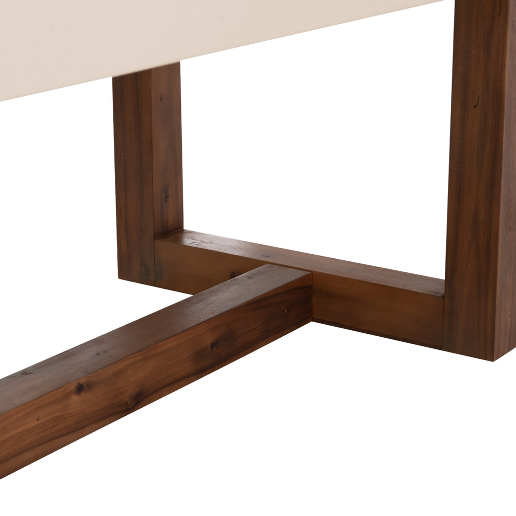 ΤΡΑΠΕΖΙ ΤΡΑΠΕΖΑΡΙΑΣ FIBER CEMENT & ΞΥΛΟ ΑΚΑΚΙΑΣ ASTOR HM6572.02 ΜΠΕΖ 240x100x75Υεκ